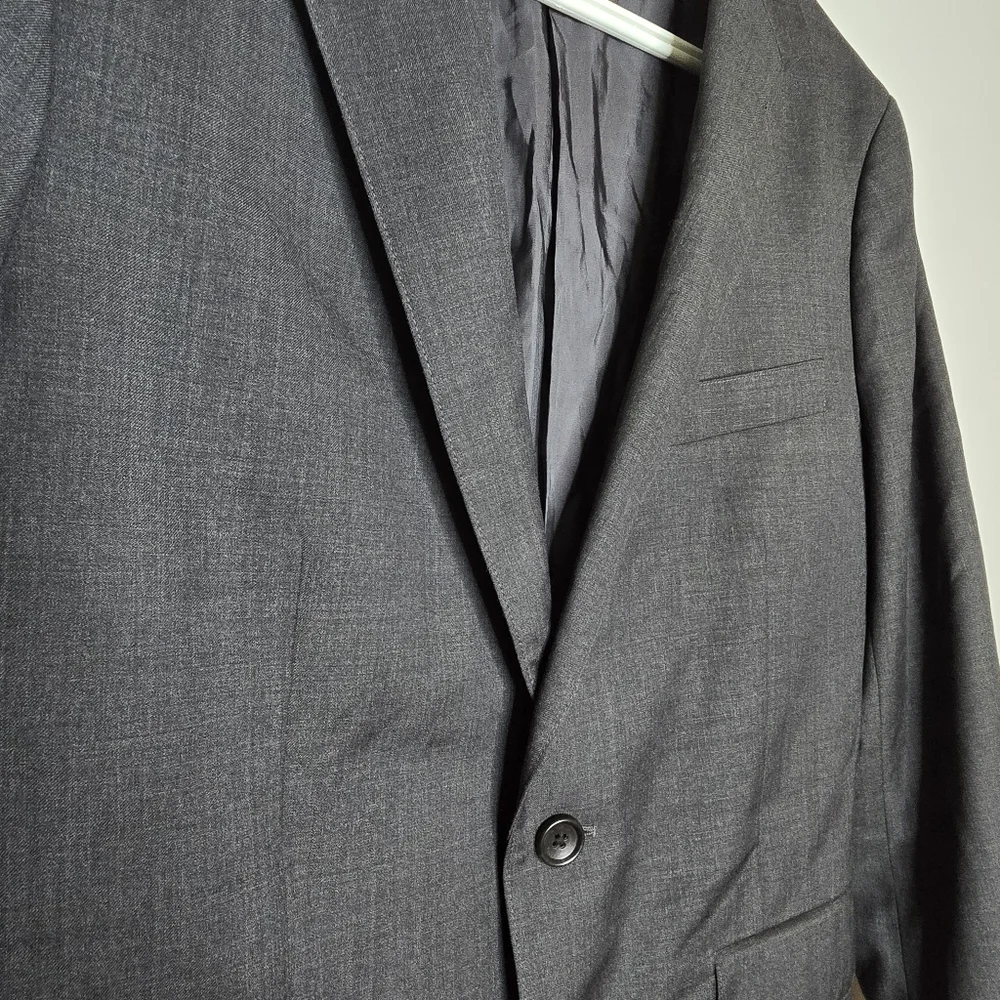 Bonobos Blazer Jacket Mens 38R Gray Slim Fit Wool Blend Pockets‎ Single Breasted